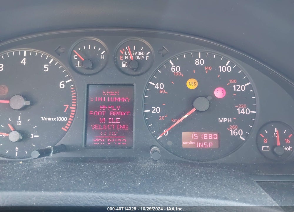1999 AUDI A6 VIN: WAUBA24B9XN020447