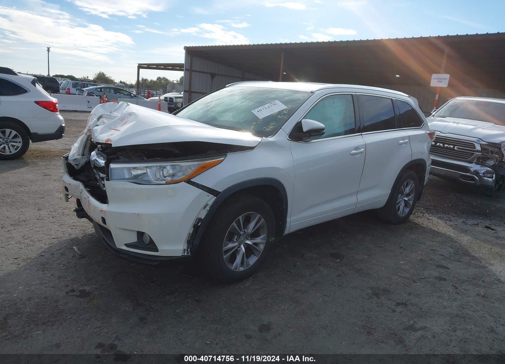 2015 TOYOTA HIGHLANDER XLE V6 VIN: 5TDJKRFH6FS190215