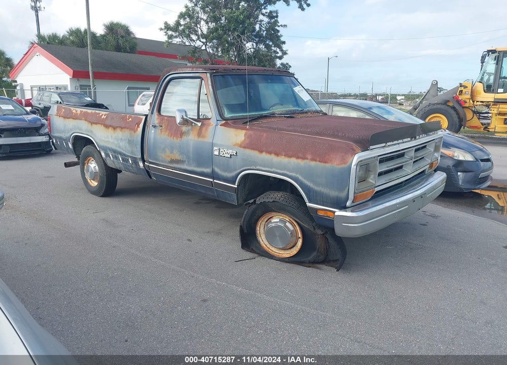 1987 DODGE W-SERIES W200/W250 VIN: 1B7KW2458HS492706