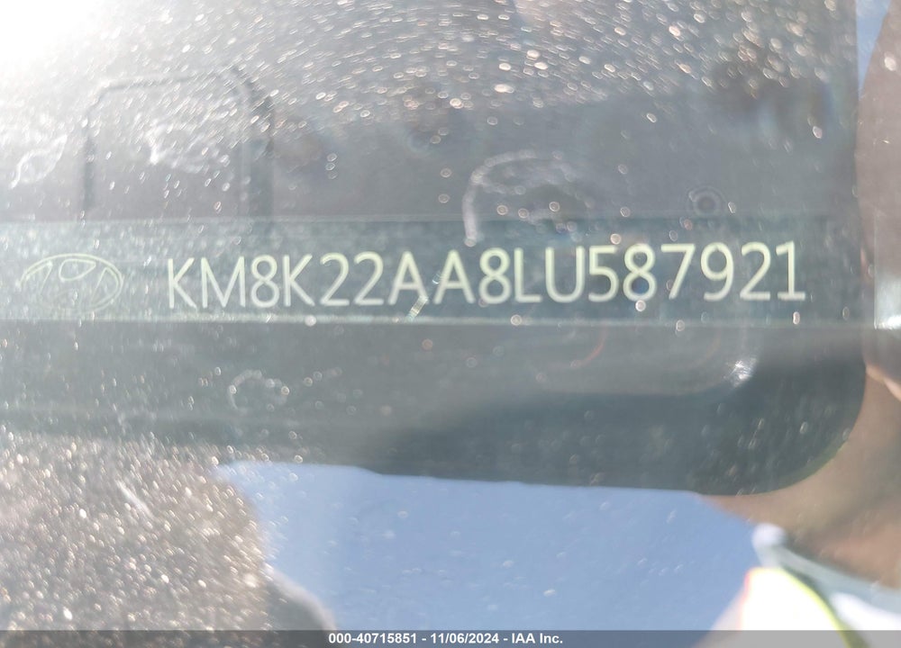 2020 HYUNDAI KONA SEL VIN: KM8K22AA8LU587921
