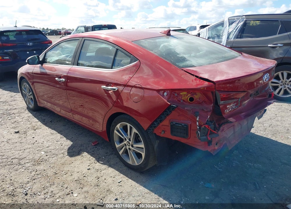 2017 HYUNDAI ELANTRA LIMITED VIN: KMHD84LF5HU285327