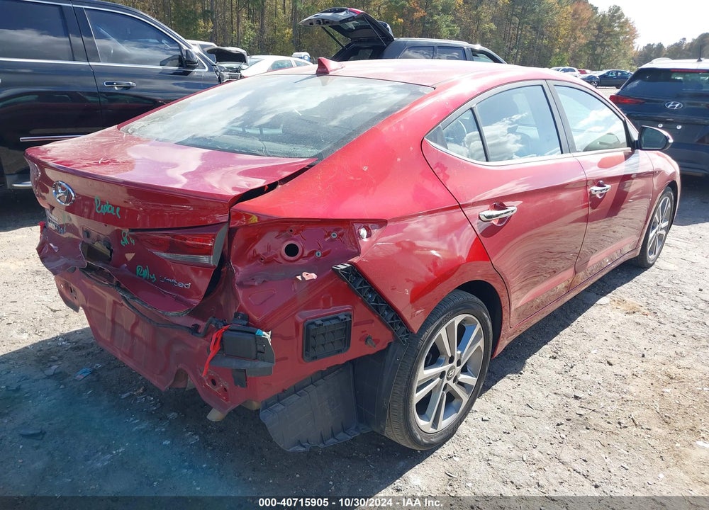 2017 HYUNDAI ELANTRA LIMITED VIN: KMHD84LF5HU285327