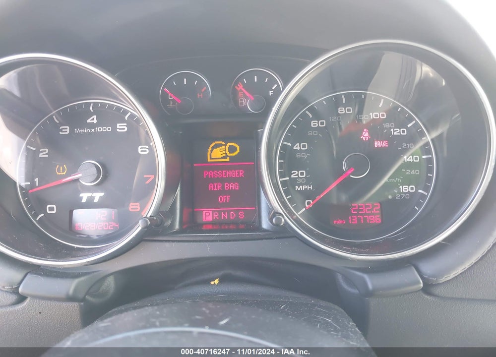 2008 AUDI TT 3.2 VIN: TRUDD38J681000598