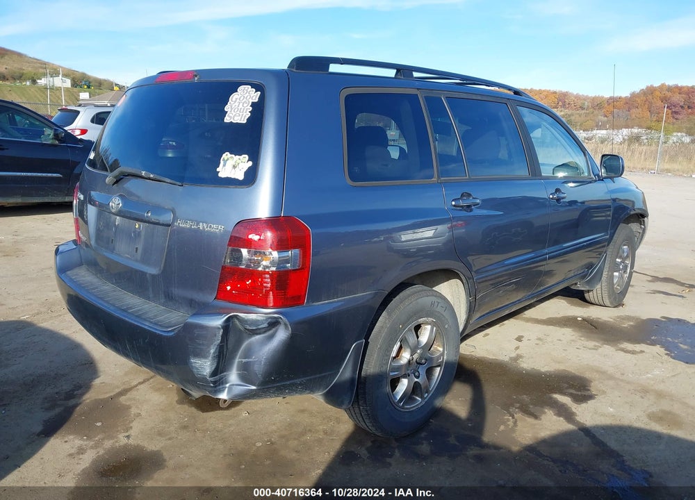 2006 TOYOTA HIGHLANDER V6 VIN: JTEEP21A860136739