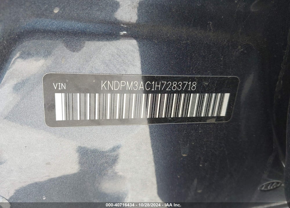 2017 KIA SPORTAGE LX VIN: KNDPM3AC1H7283718