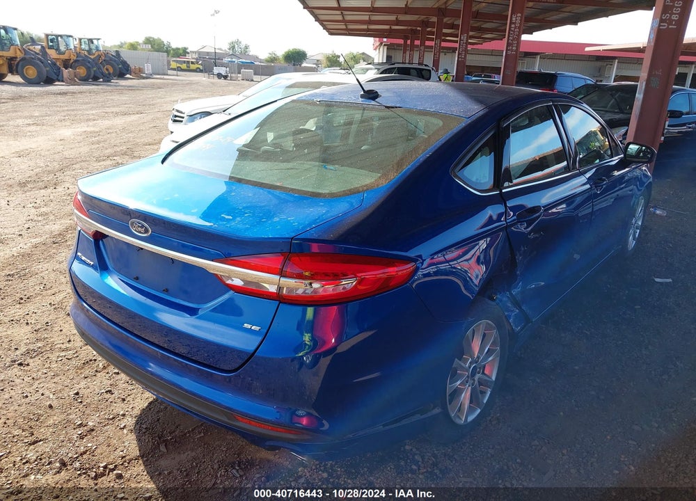2017 FORD FUSION SE VIN: 3FA6P0H73HR163394