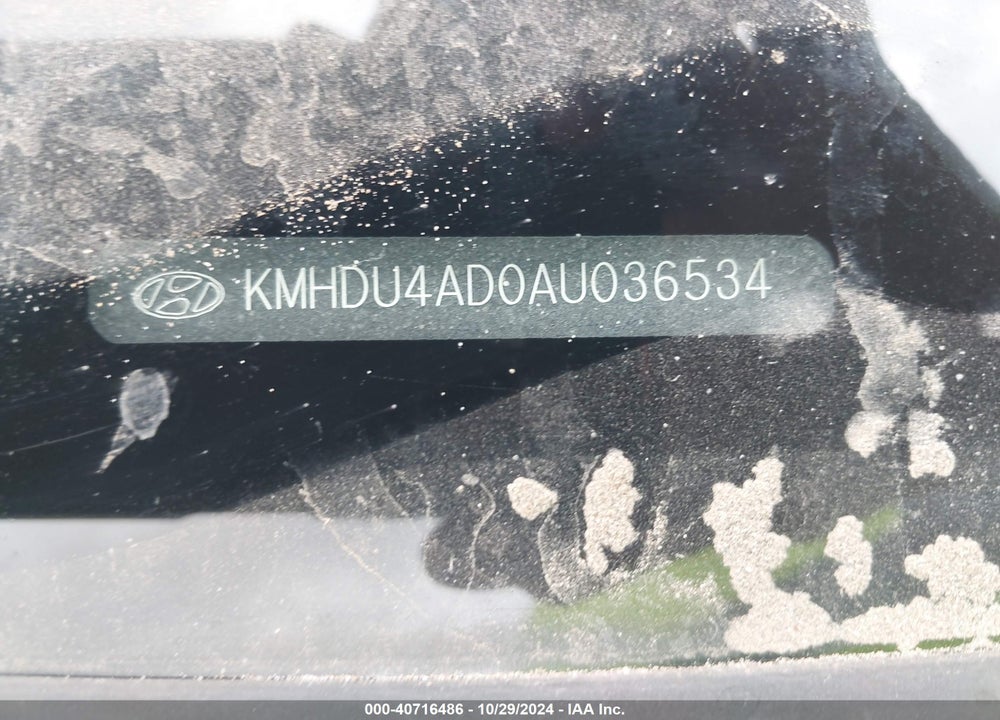 2010 HYUNDAI ELANTRA GLS VIN: KMHDU4AD0AU036534