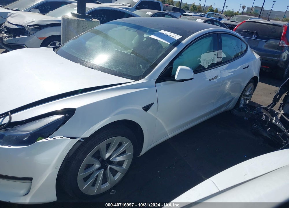 2022 TESLA MODEL 3 REAR-WHEEL DRIVE VIN: 5YJ3E1EA1NF144123