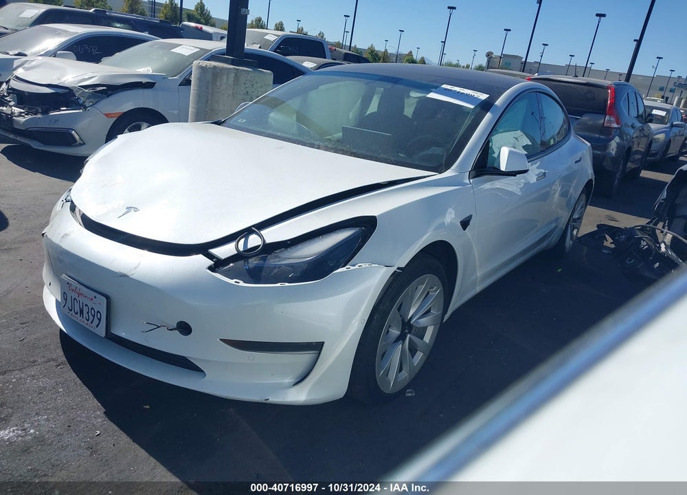 2022 TESLA MODEL 3 REAR-WHEEL DRIVE VIN: 5YJ3E1EA1NF144123
