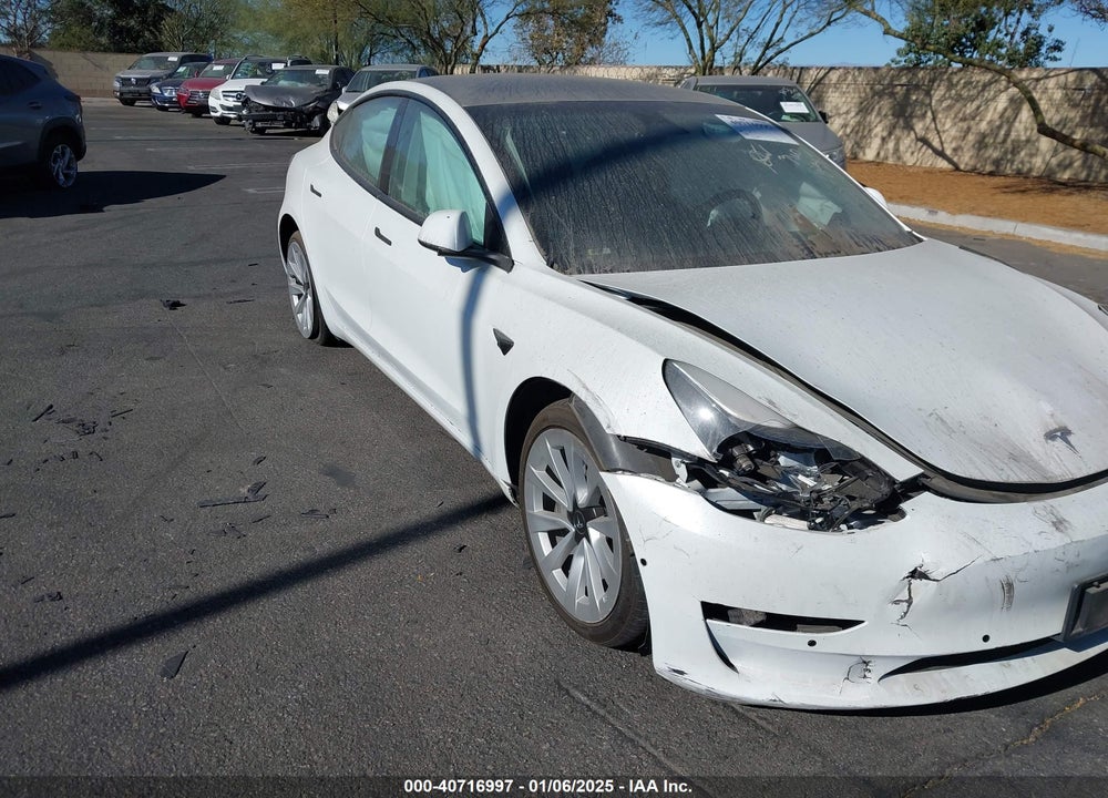 2022 TESLA MODEL 3 REAR-WHEEL DRIVE VIN: 5YJ3E1EA1NF144123