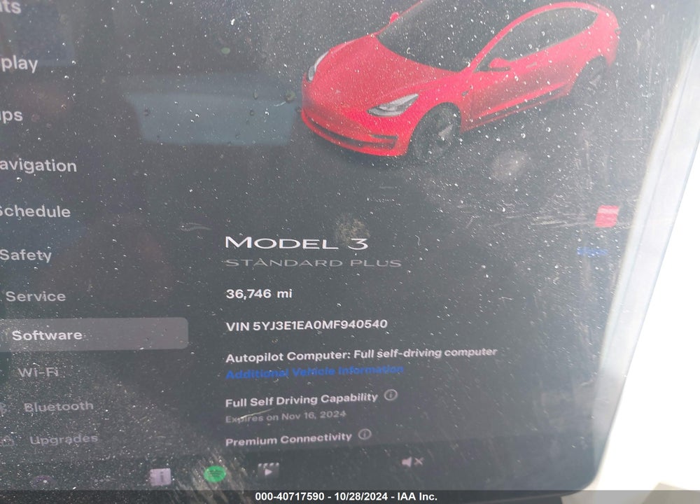 2021 TESLA MODEL 3 VIN: 5YJ3E1EA0MF940540