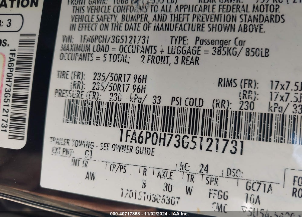 2016 FORD FUSION SE VIN: 1FA6P0H73G5121731