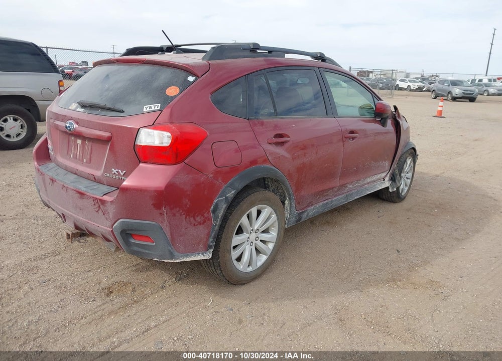 2014 SUBARU XV CROSSTREK 2.0I PREMIUM VIN: JF2GPACC1E8221526
