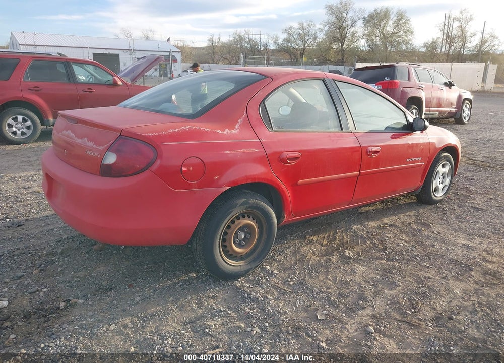 2000 DODGE NEON HIGHLINE VIN: 1B3ES46C7YD737081