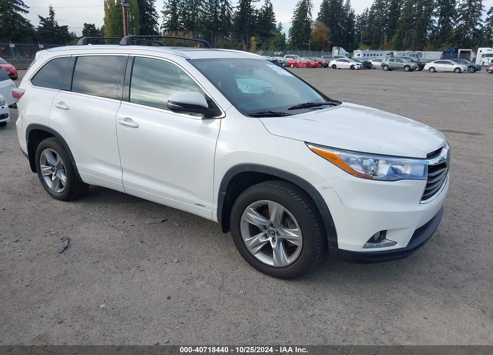 2016 TOYOTA HIGHLANDER HYBRID LIMITED PLATINUM V6 VIN: 5TDDCRFH1GS020419