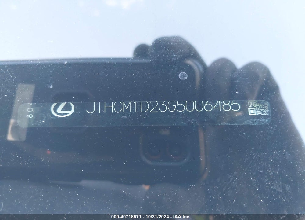 2016 LEXUS IS 300 VIN: JTHCM1D23G5006485