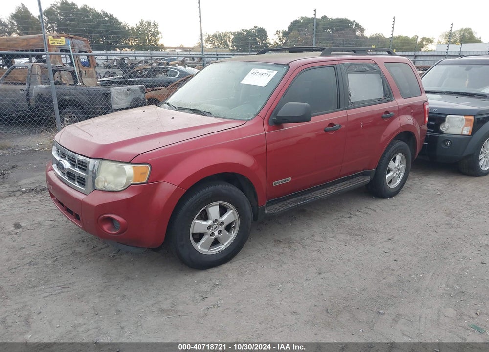 2008 FORD ESCAPE XLS/XLS MANUAL VIN: 1FMCU02Z18KE10587