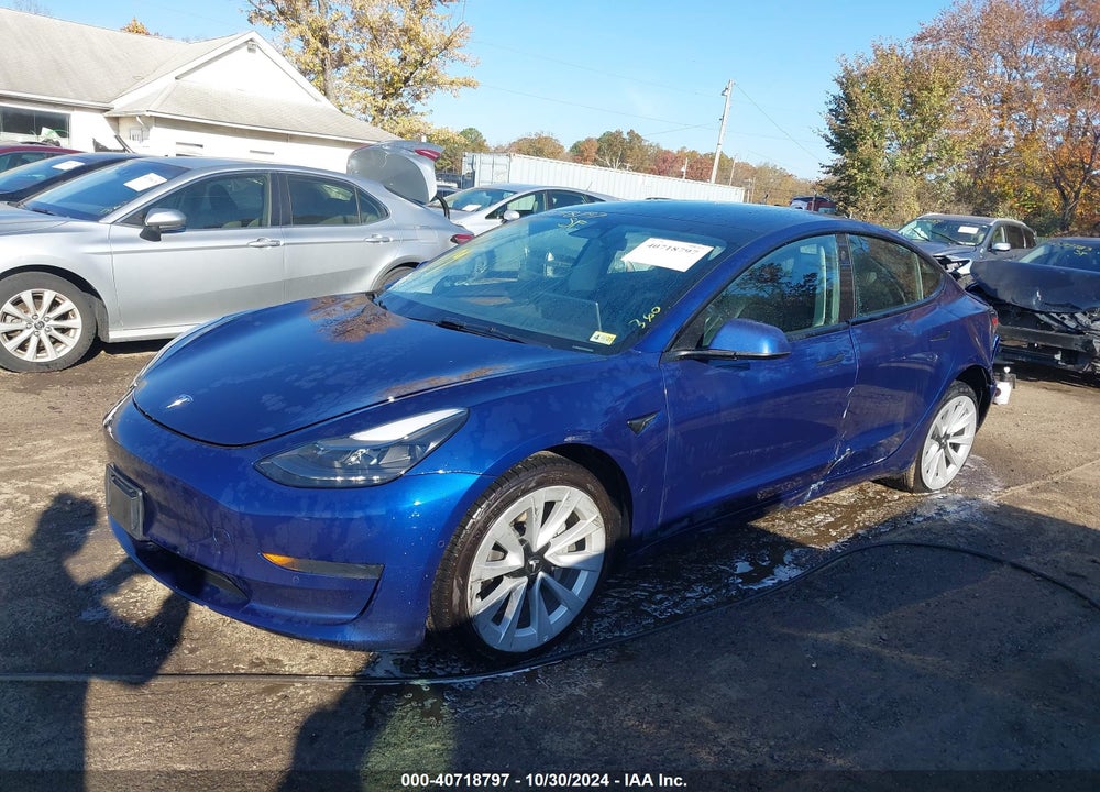 2022 TESLA MODEL 3 VIN: 5YJ3E1EA6NF190255