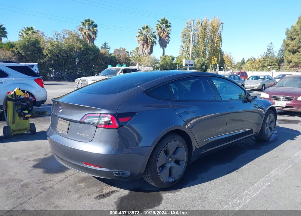 2022 TESLA MODEL 3 LONG RANGE DUAL MOTOR ALL-WHEEL DRIVE VIN: 5YJ3E1EB4NF171860