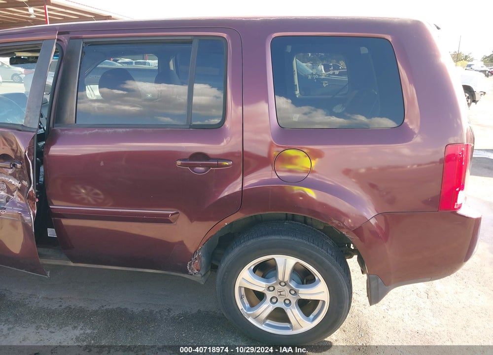 2012 HONDA PILOT EX-L VIN: 5FNYF3H65CB022979
