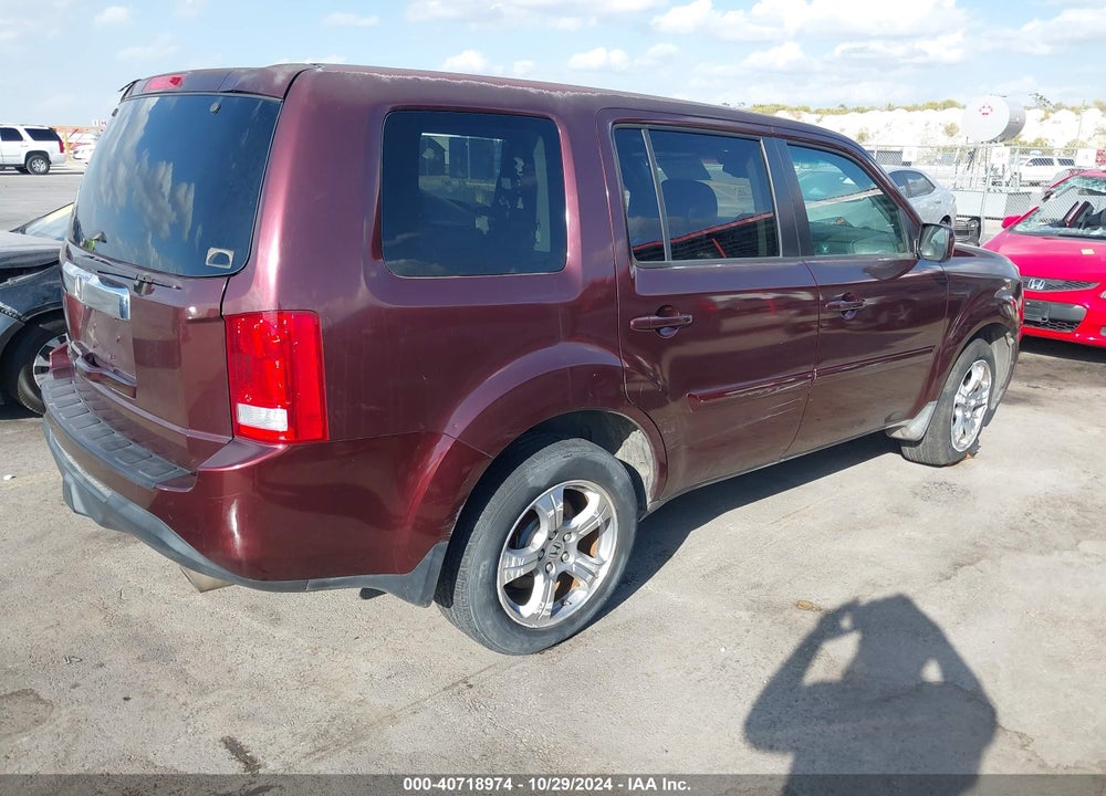 2012 HONDA PILOT EX-L VIN: 5FNYF3H65CB022979