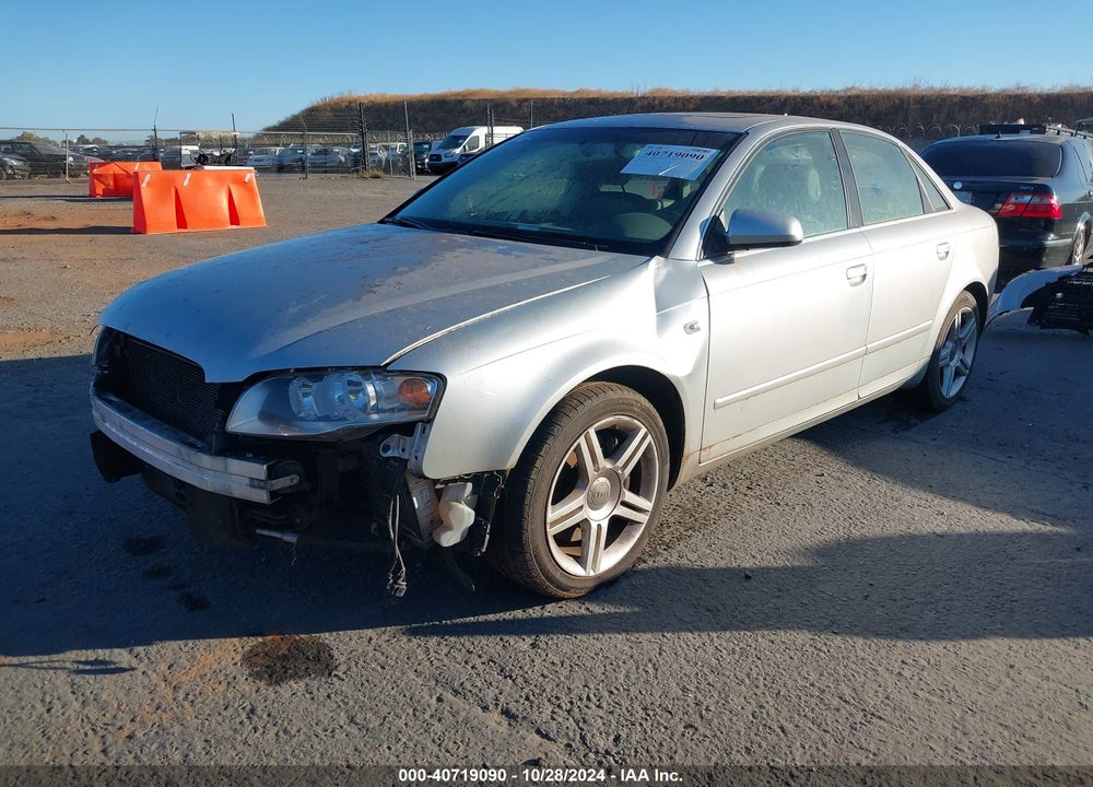 2007 AUDI A4 2.0T QUATTRO VIN: WAUDF78E07A086632