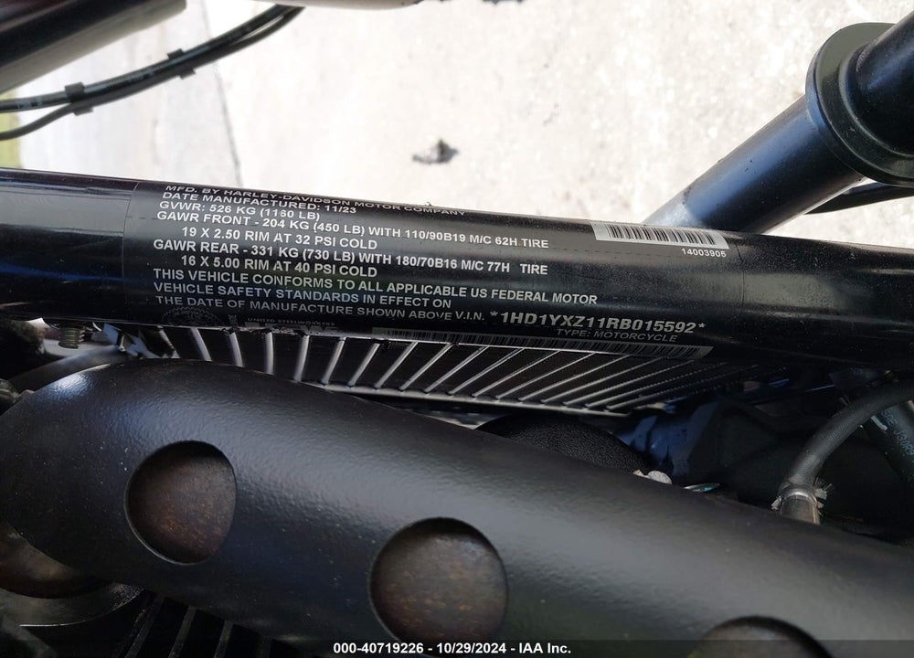 2024 HARLEY-DAVIDSON FXLRST VIN: 1HD1YXZ11RB015592
