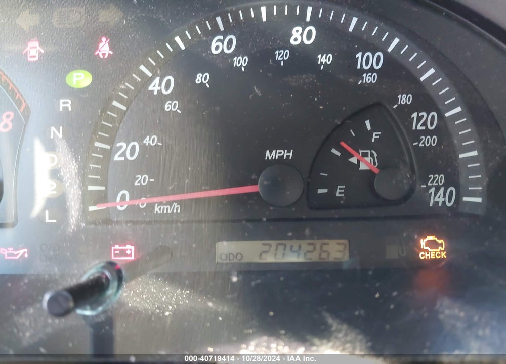 2002 TOYOTA CAMRY XLE V6 VIN: 4T1BF30K42U030491