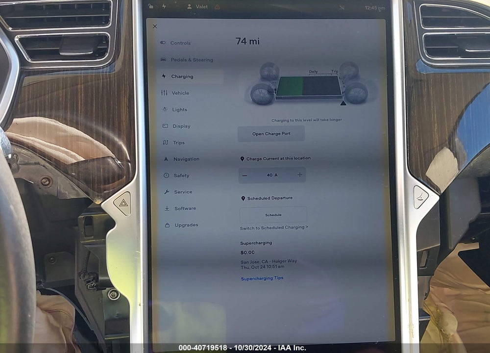 2013 TESLA MODEL S VIN: 5YJSA1CG0DFP09345