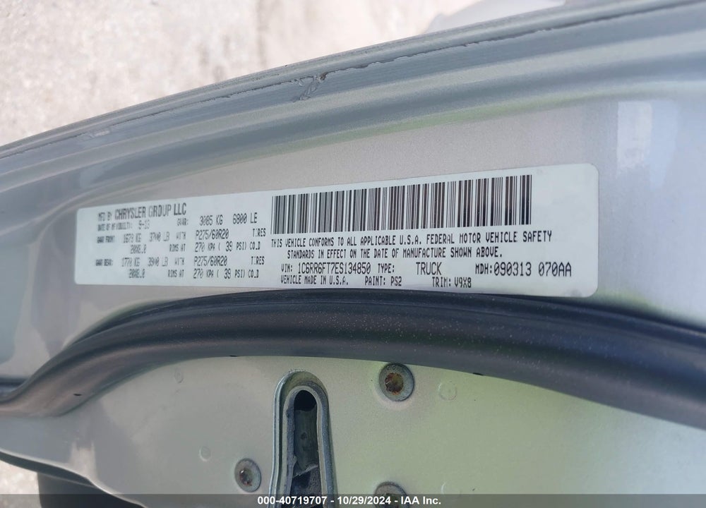 2014 RAM 1500 EXPRESS VIN: 1C6RR6FT7ES134850