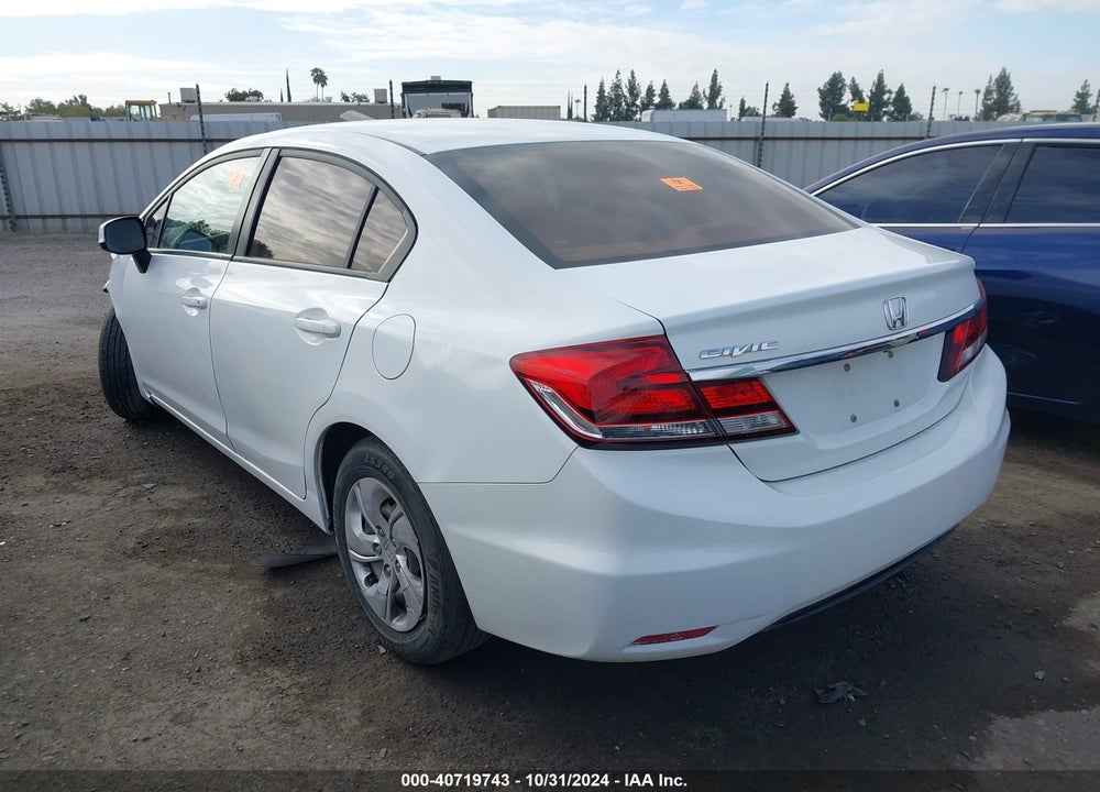2013 HONDA CIVIC LX VIN: 19XFB2F51DE287610