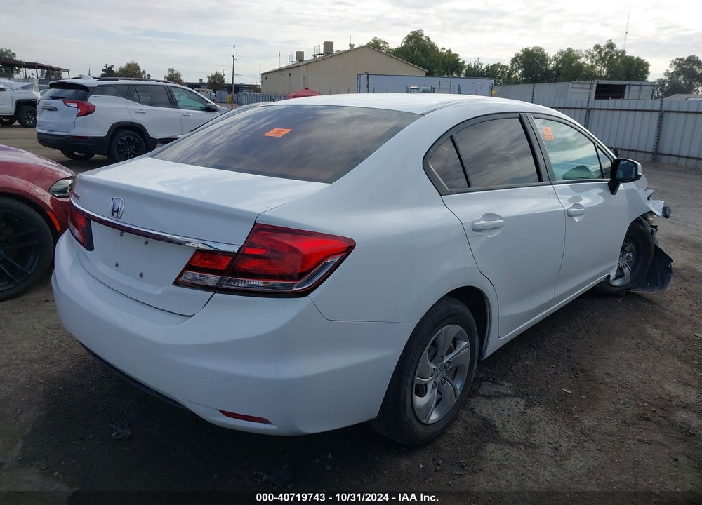 2013 HONDA CIVIC LX VIN: 19XFB2F51DE287610
