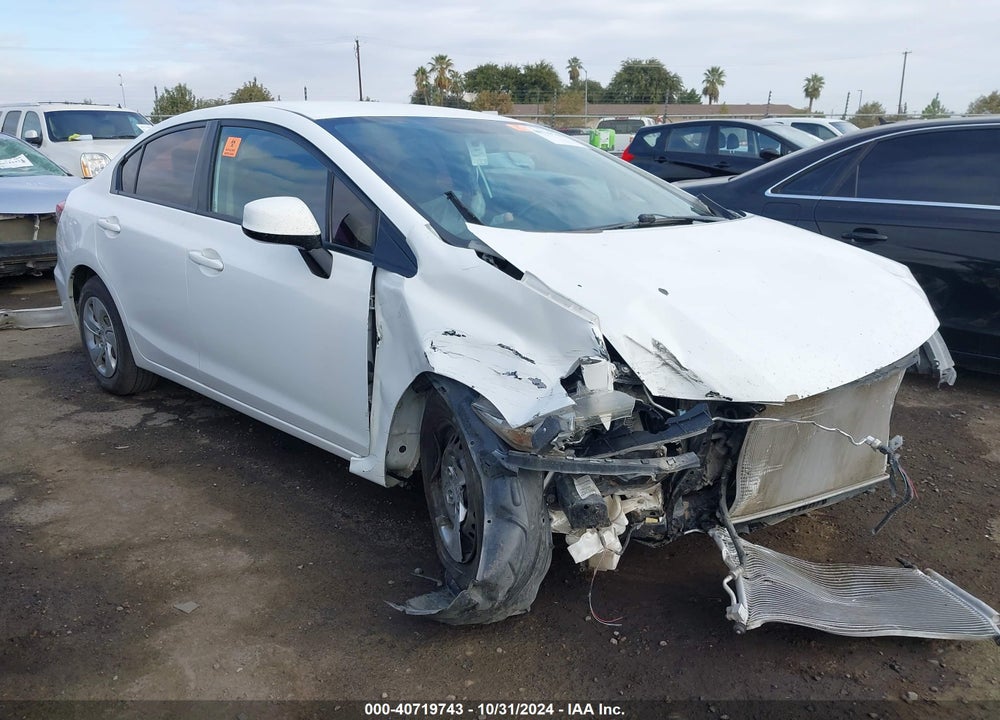2013 HONDA CIVIC LX VIN: 19XFB2F51DE287610