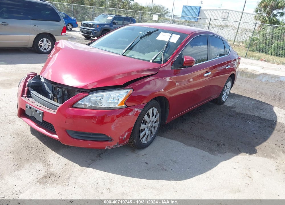 2014 NISSAN SENTRA S VIN: 3N1AB7AP4EY250327
