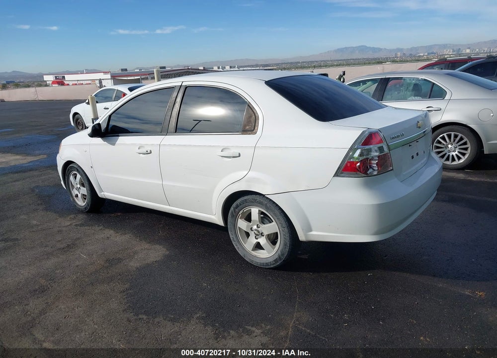 2007 CHEVROLET AVEO LT VIN: KL1TG56617B036867