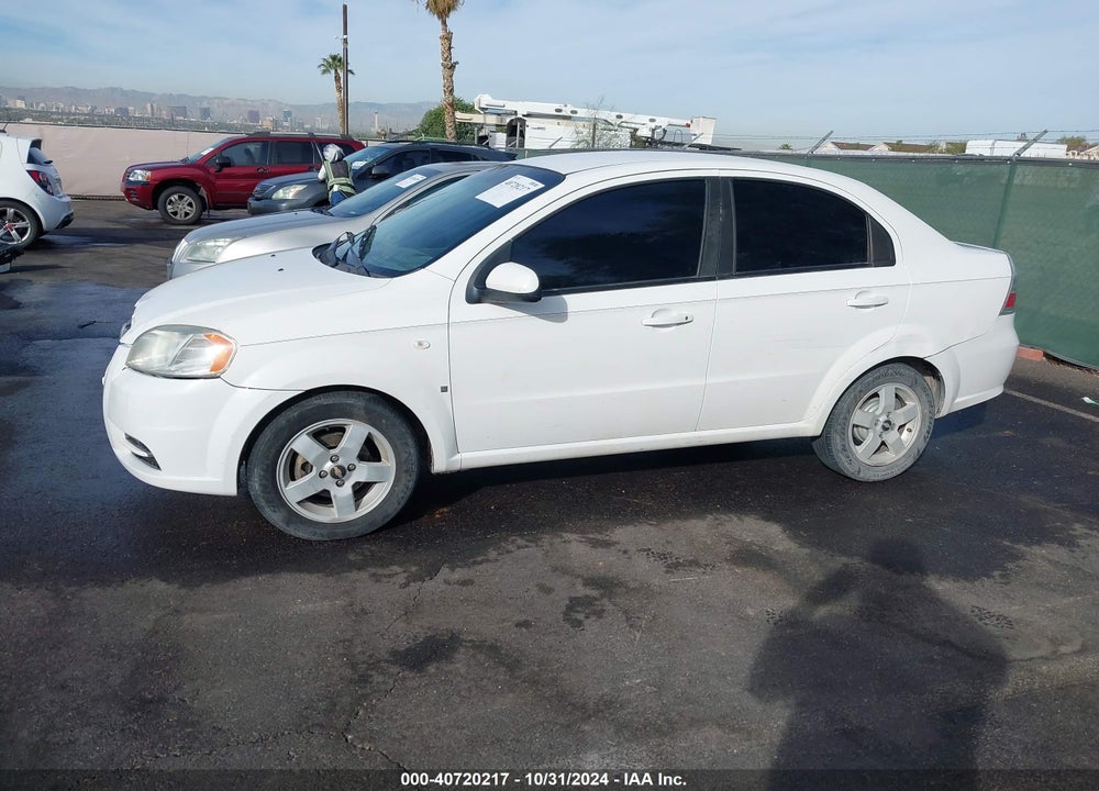 2007 CHEVROLET AVEO LT VIN: KL1TG56617B036867