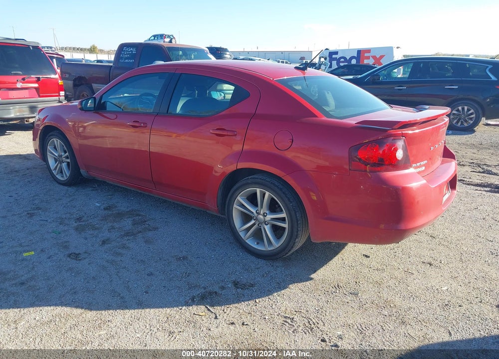 2011 DODGE AVENGER MAINSTREET VIN: 1B3BD1FG9BN555978