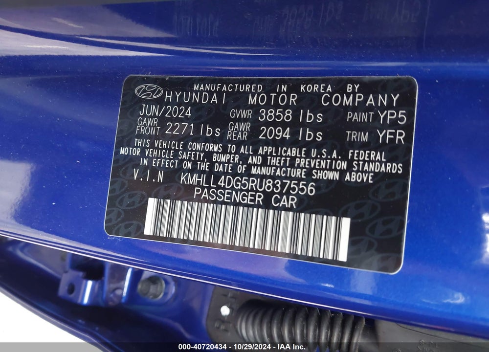 2024 HYUNDAI ELANTRA SE VIN: KMHLL4DG5RU837556
