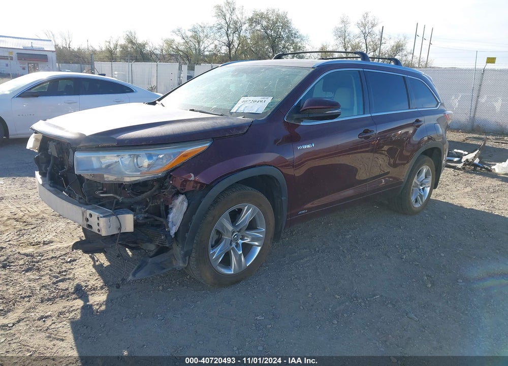 2016 TOYOTA HIGHLANDER HYBRID LIMITED PLATINUM V6 VIN: 5TDDCRFH6GS015202