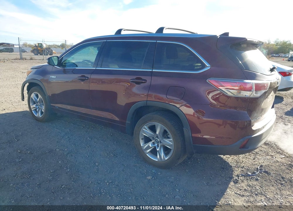 2016 TOYOTA HIGHLANDER HYBRID LIMITED PLATINUM V6 VIN: 5TDDCRFH6GS015202