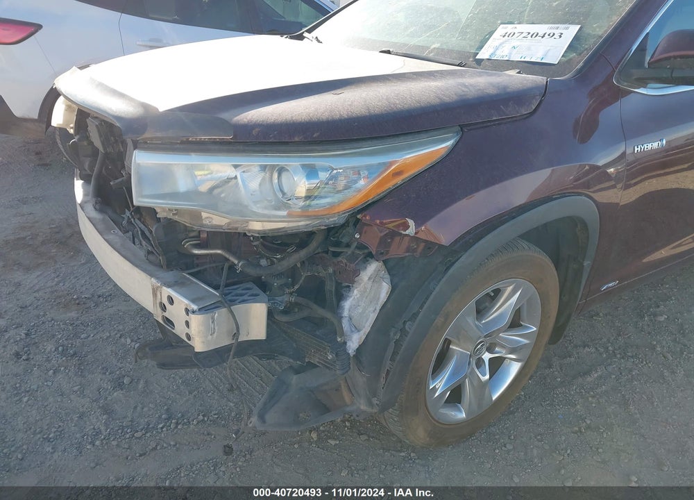 2016 TOYOTA HIGHLANDER HYBRID LIMITED PLATINUM V6 VIN: 5TDDCRFH6GS015202