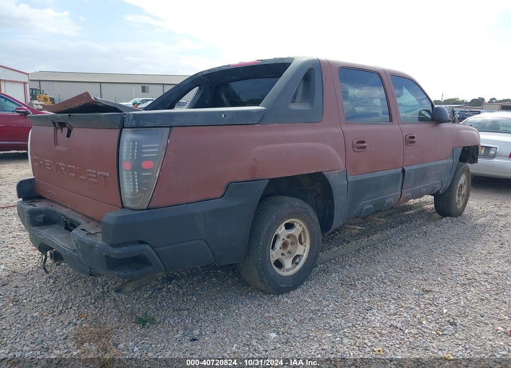 2002 CHEVROLET AVALANCHE 1500 VIN: 3GNEK13T52G267569
