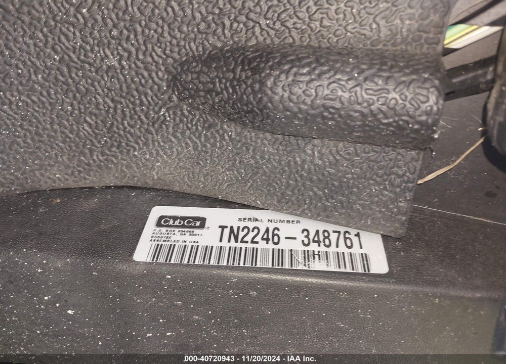 2022 GOLF CART OTHER VIN: TN2246348761
