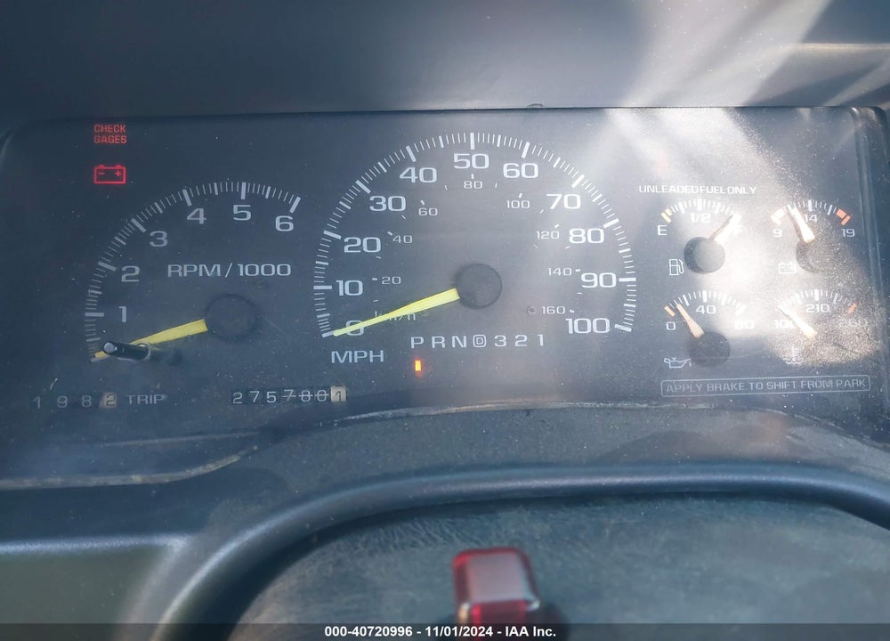 1997 CHEVROLET C1500 FLEETSIDE VIN: 1GCEC14W9VZ187694