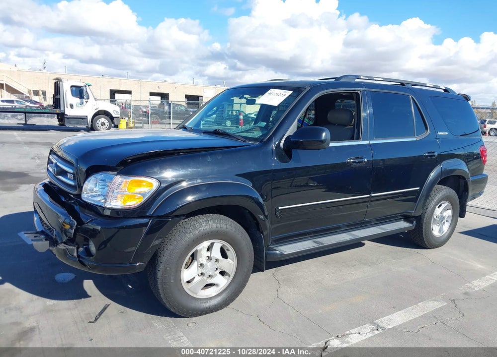 2002 TOYOTA SEQUOIA LIMITED V8 VIN: 5TDBT48A62S069442