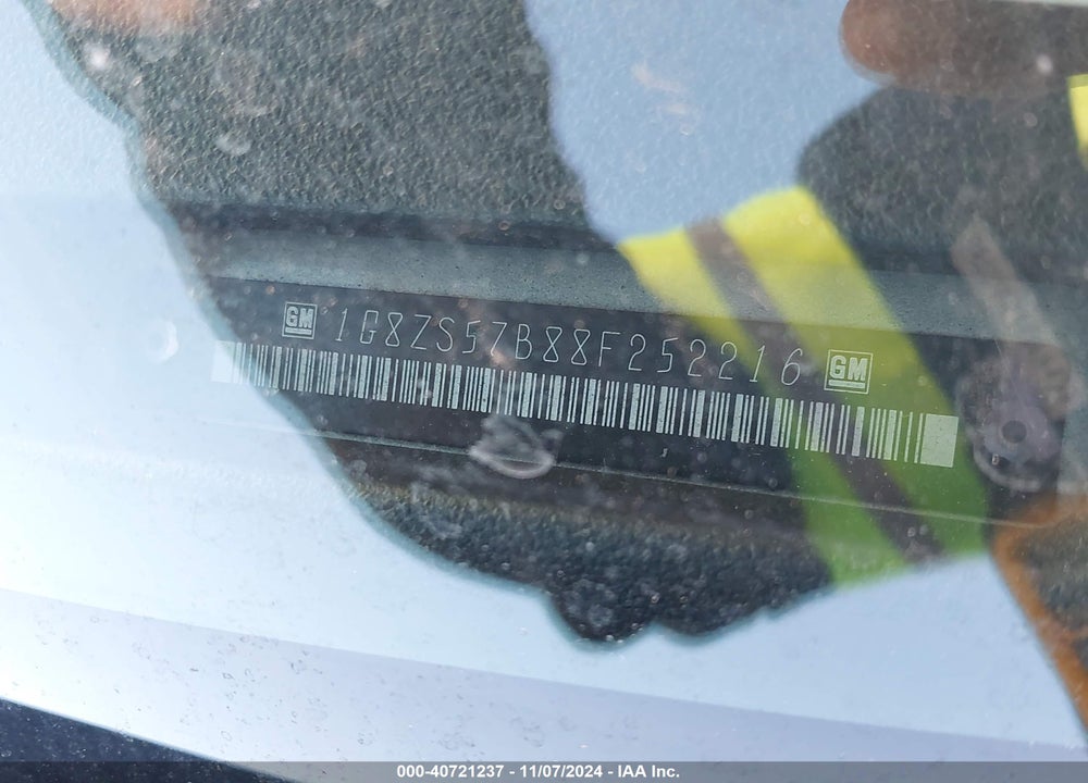 2008 SATURN AURA XE VIN: 1G8ZS57B88F252216