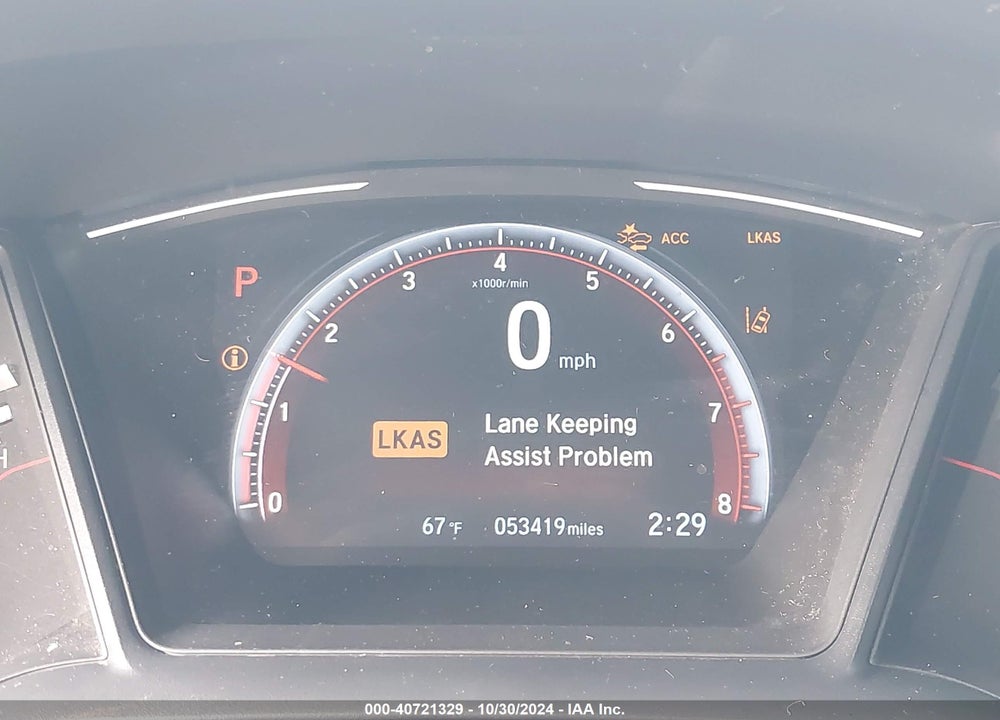 2019 HONDA CIVIC SPORT VIN: SHHFK7H47KU422905