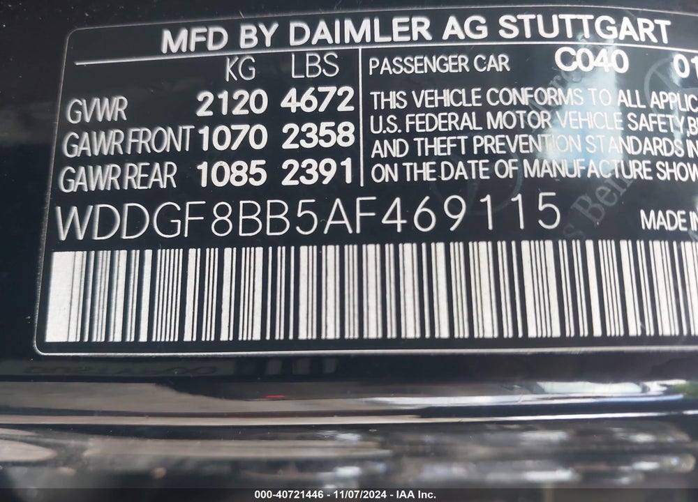 2010 MERCEDES-BENZ C 300 LUXURY 4MATIC/SPORT 4MATIC VIN: WDDGF8BB5AF469115