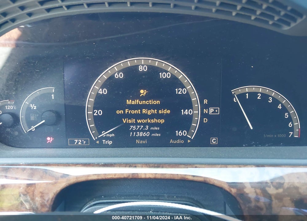 2007 MERCEDES-BENZ S 550 VIN: WDDNG71X67A044259