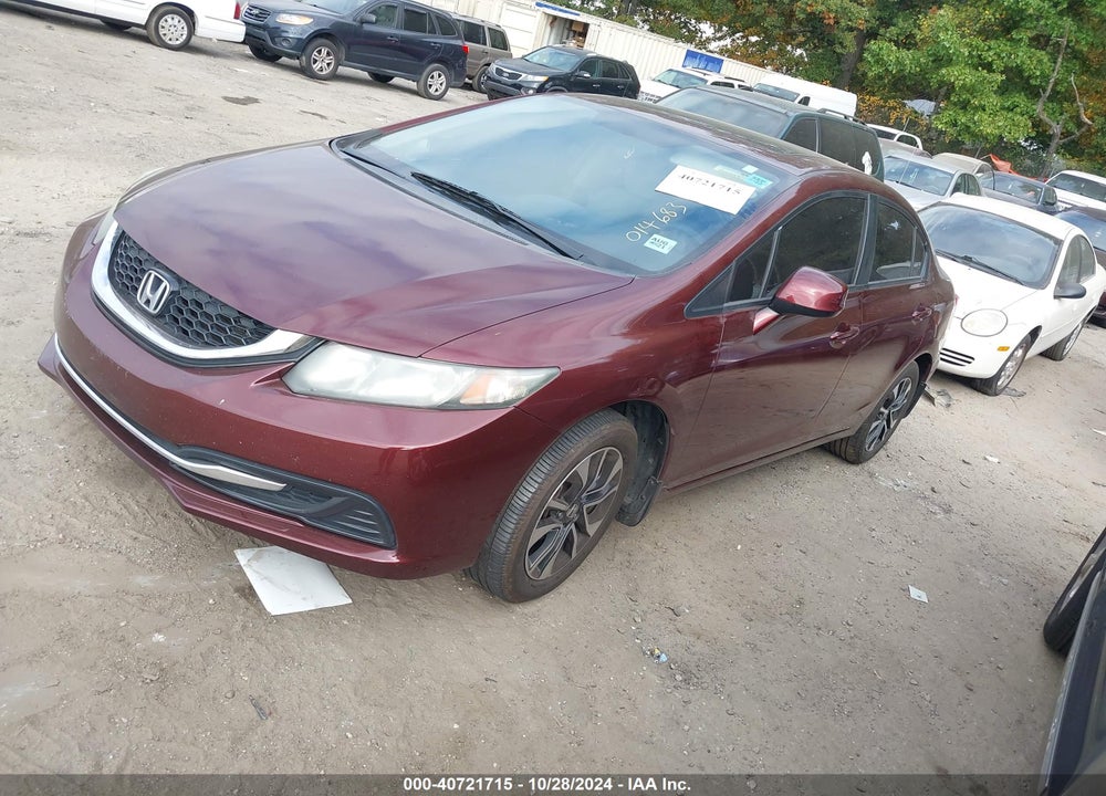 2013 HONDA CIVIC EX VIN: 19XFB2F89DE014683